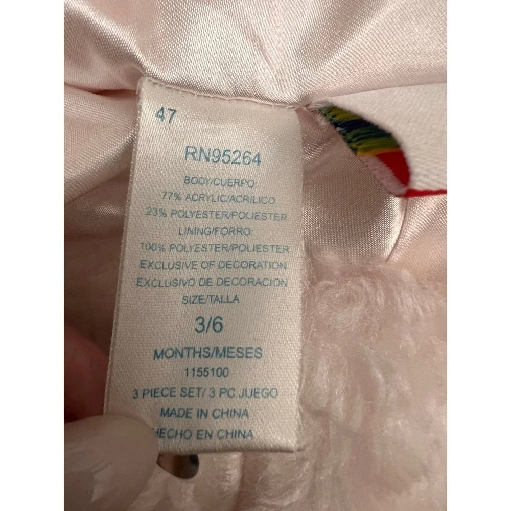 Baby Togs Pink Faux Fur Hooded Jacket 3-6M Cozy Winter Baby Coat‎